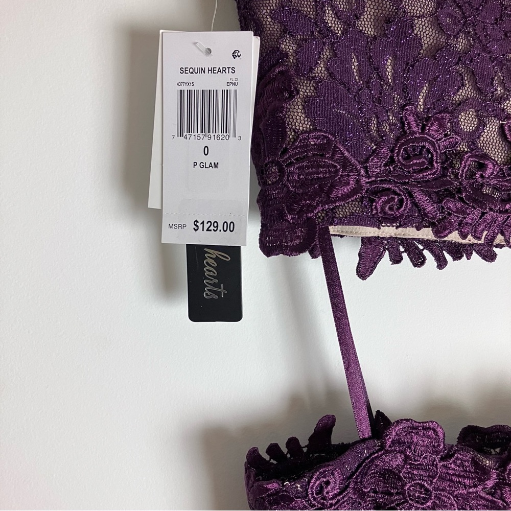 Sequin Hearts 2 Piece Lace Dress - Picture 9 of 16